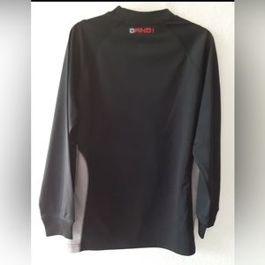 AND1  long sleeves jersey for boys. Size: Medium. Black and gray.